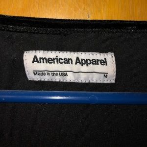 American Apparel velvet black dress size M
